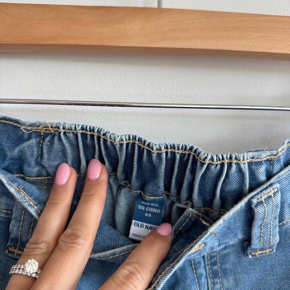 Old Navy High Rise OG Chino Straight Leg Denim Pants Blue XS - Picture 5 of 7
